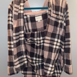 American Eagle Hooded Flannel